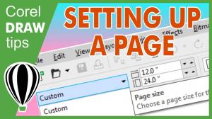 Setting up a page in CorelDraw