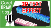 Creating 3D text effects using blend