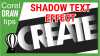 Shadow text effect in CorelDraw