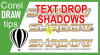 Basic drop shadow applied to text in CorelDraw