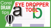 Using the eyedropper tool in CorelDraw