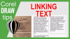 Linking text boxes in CorelDraw