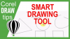 Using the smart drawing tool in CorelDraw