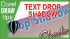 Using text drop shadow in CorelDraw