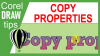 How to copy properties of text in CorelDraw