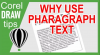 Using Paragraph Text in CorelDraw