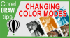 Changing color modes in CorelDraw