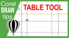 Using the Table tool in CorelDraw