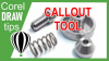 3 Point Callout Tool in Coreldraw