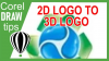 Converting a 2D logo to a 3D view logo in CorelDraw