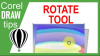 Rotate and change rotation center in CorelDraw