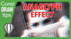 Creating an anaglyph 3D effect in CorelDraw