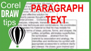 Adding Paragraph Text in CorelDraw