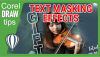 Text masking effect in CorelDraw